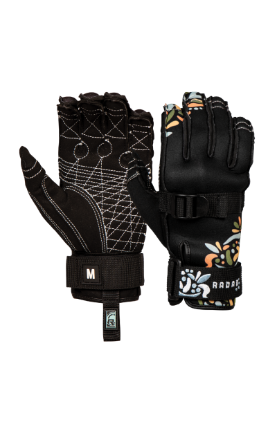 2025 Radar Lyric Black/Sea Blossom Ski Gloves