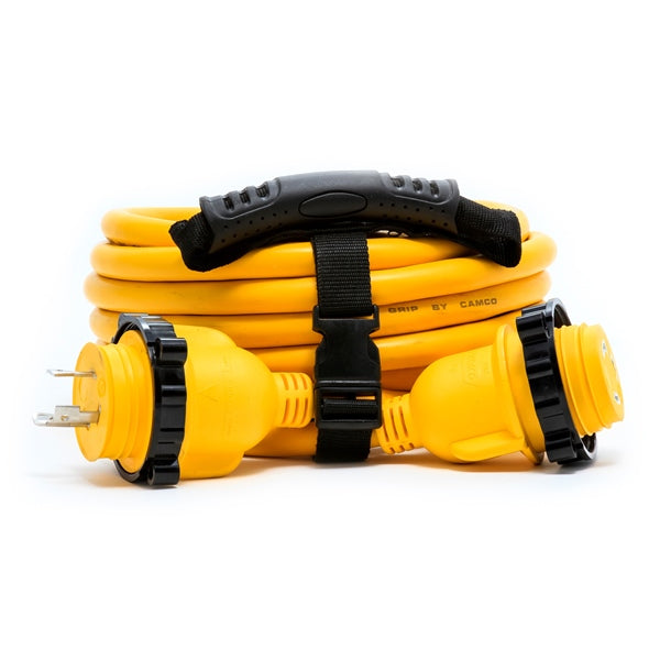 Camco PowerGrip Marine – Extension Cord 25’/35’/ 50’ 30AM-Locking/30AF-Locking