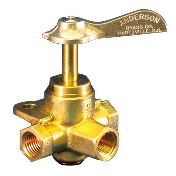 Moeller Brass Fuel Three Way Valve