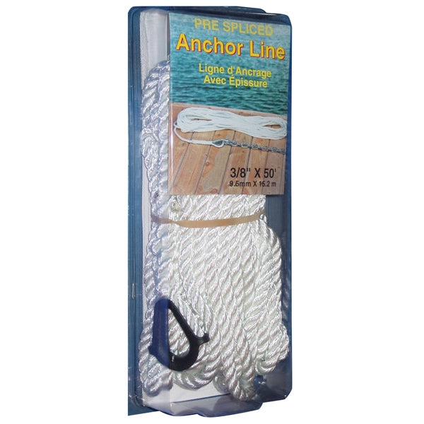 BRP Evinrude Anchor RopeTwisted Nylon 50' - 3/8" - Nylon - Twisted