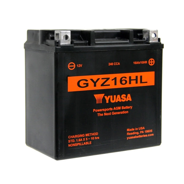 Yuasa Battery Maintenance Free AGM Factory Activated GYZ16HL-010000-Yuasa-Elevate