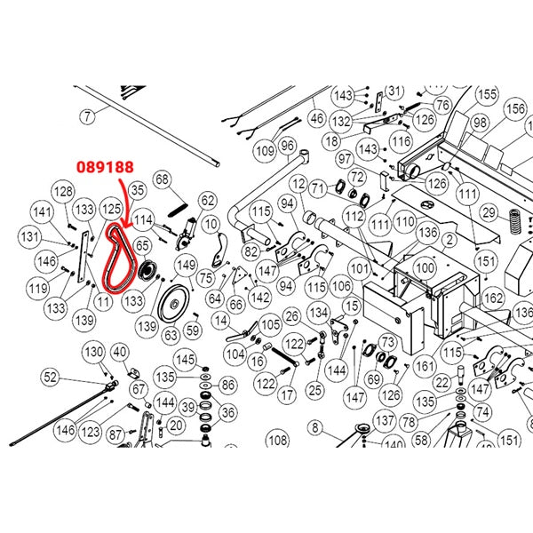 Bercomac Replacement V-belt for Versatile Plus Snowblower BX 38-089188-Bercomac-Elevate