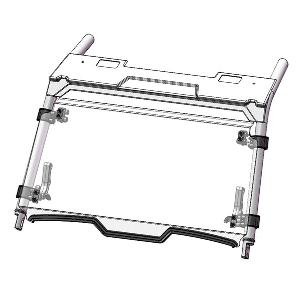 Direction 2 Tilt Windshield - Scratch Resistant Fits Polaris-174138-Direction2-Elevate