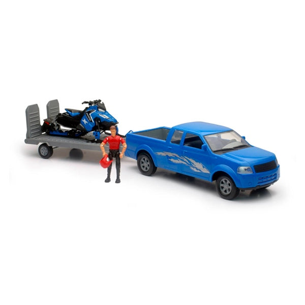 New Ray Toys Pick Up Scale Model with Polaris Snowmobile-202890-NewRayToys-Elevate