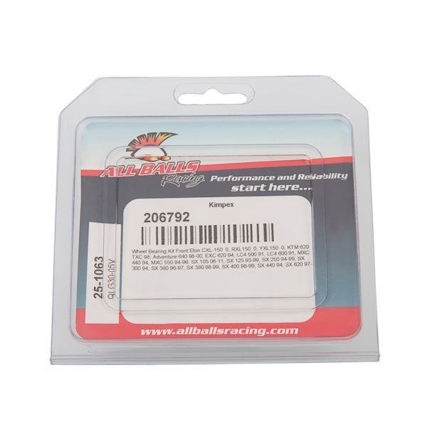All Balls Wheel Bearing & Seal Kit Fits E-TON-AllBallsRacing-Elevate