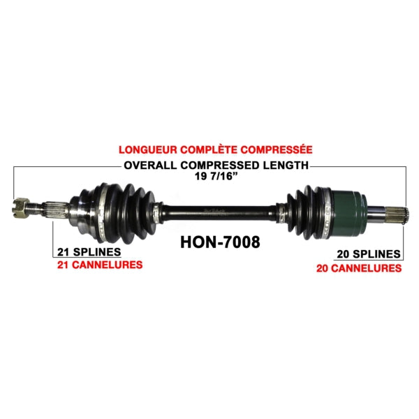 TrakMotive Complete Axle Fits Honda-TrakMotive-Elevate