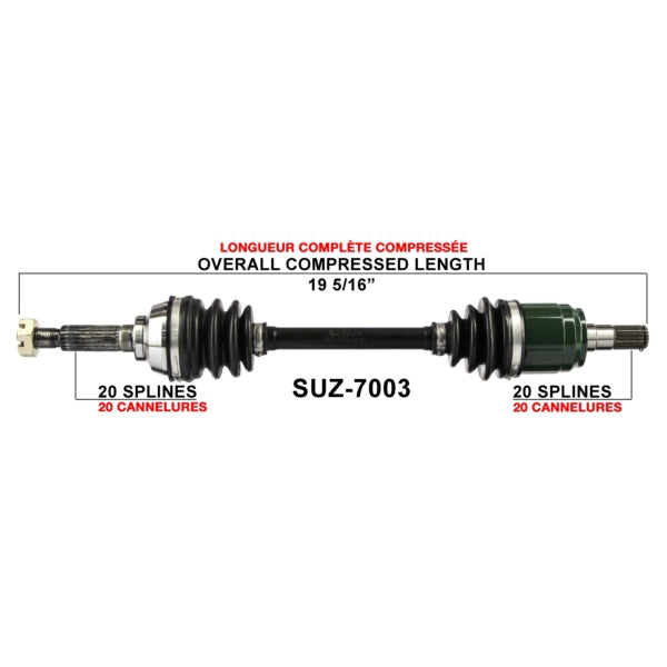 TrakMotive Complete Axle Fits Suzuki-TrakMotive-Elevate
