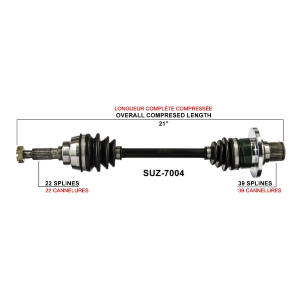 TrakMotive Complete Axle Fits Suzuki-TrakMotive-Elevate