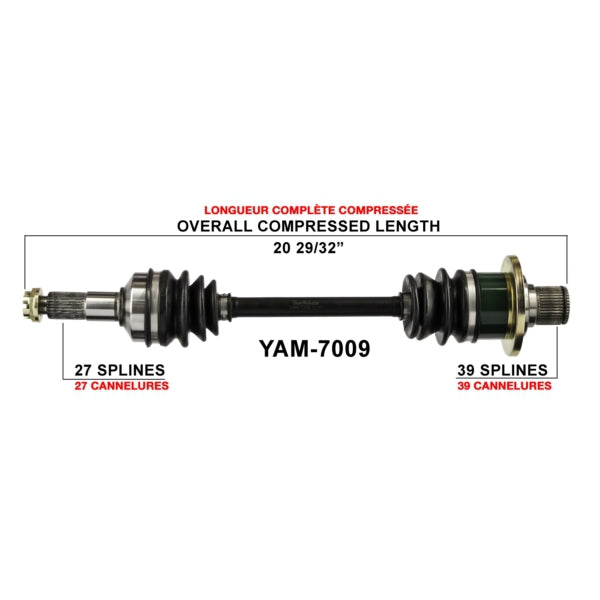 TrakMotive Complete Axle Fits Yamaha-TrakMotive-Elevate