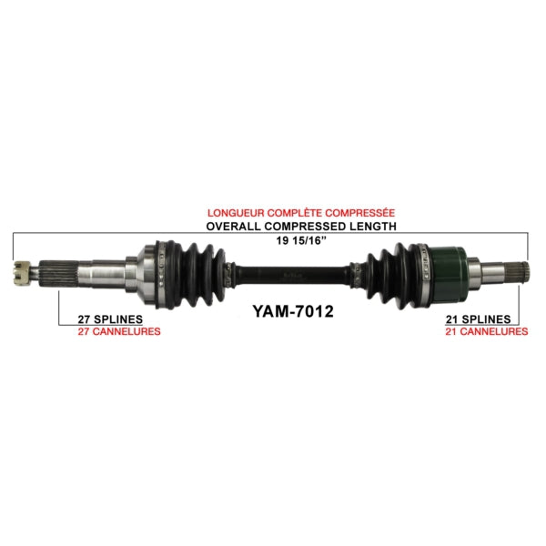 TrakMotive Complete Axle Fits Yamaha-TrakMotive-Elevate
