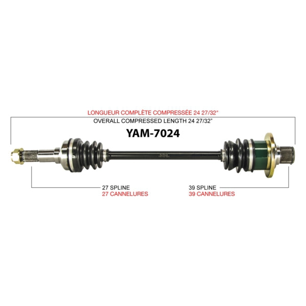 TrakMotive Complete Axle Fits Yamaha-TrakMotive-Elevate