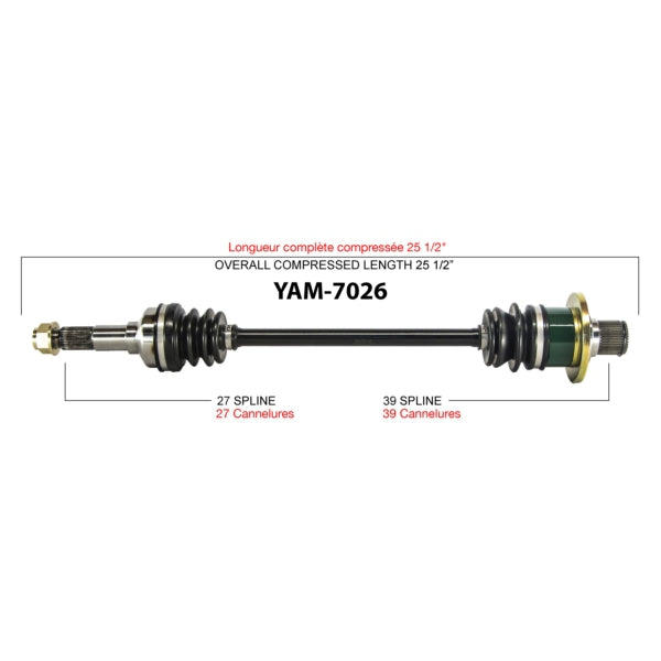 TrakMotive Complete Axle Fits Yamaha-TrakMotive-Elevate