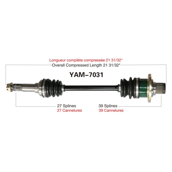 TrakMotive Complete Axle Fits Yamaha-TrakMotive-Elevate