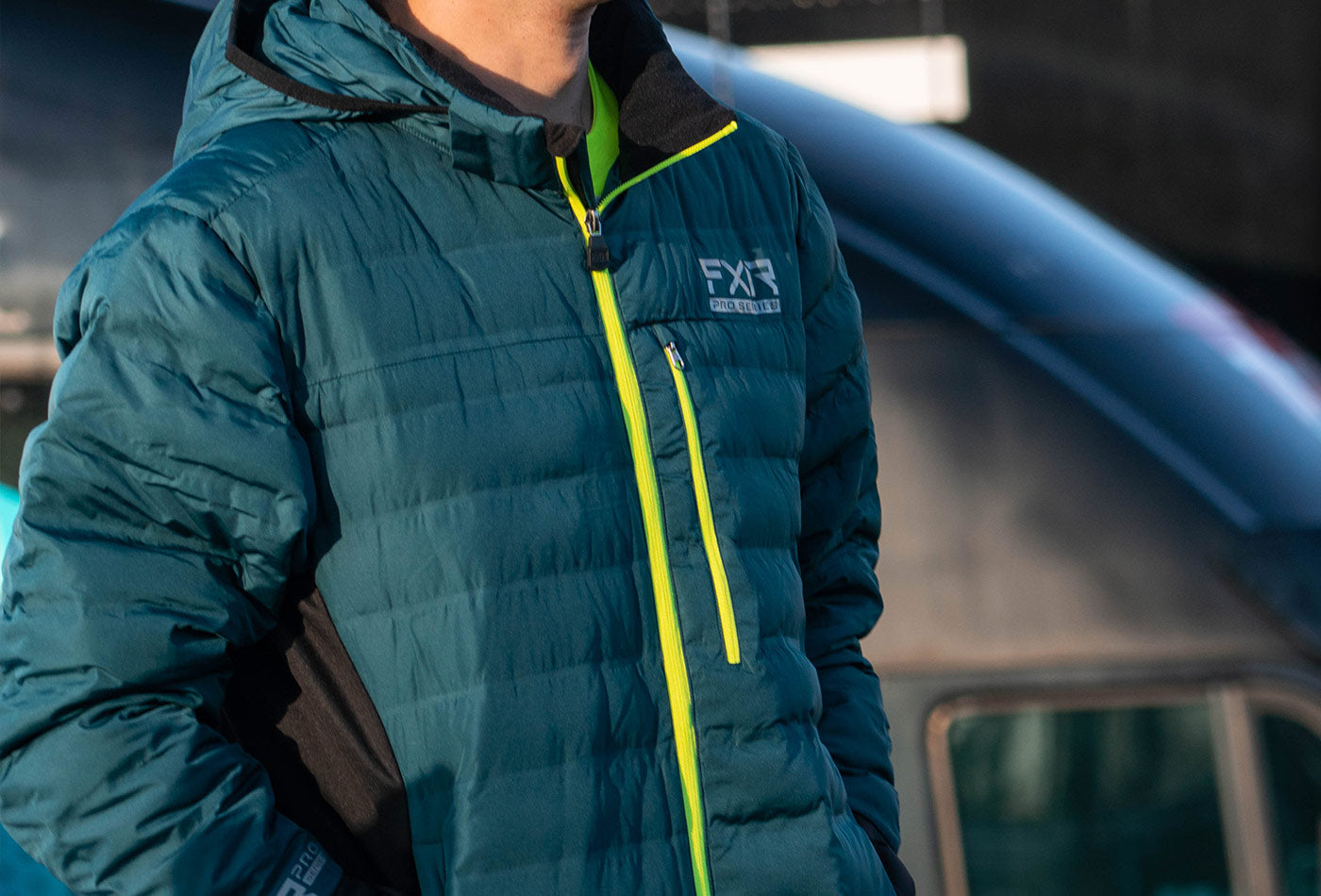 FXR Men's Podium Hybrid Quilted Hoodie-FXR Racing-Elevate