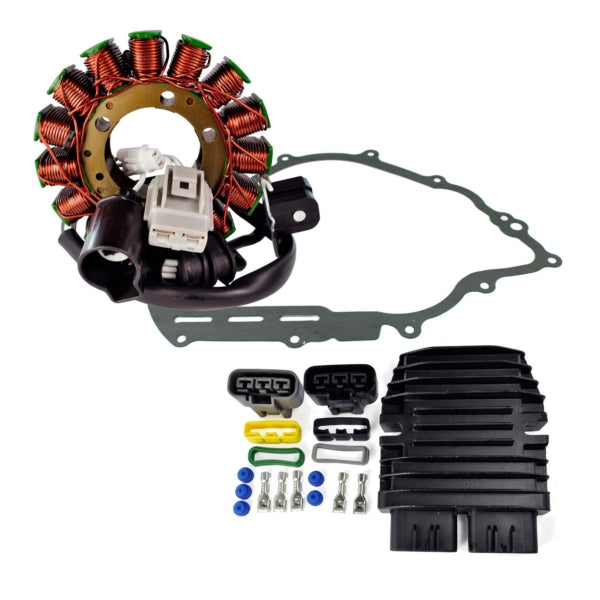 Kimpex HD Stator, Mosfet Voltage Regulator, Rectifier and Crankcase Cover Gasket Fits Yamaha - 225376-225376-KimpexHD-Elevate
