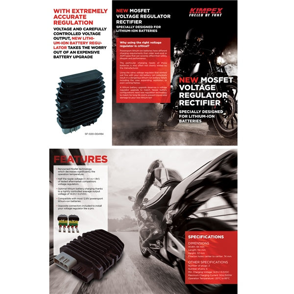 Kimpex HD Mosfet Voltage Regulator Rectifier Universal - 225637-KimpexHD-Elevate