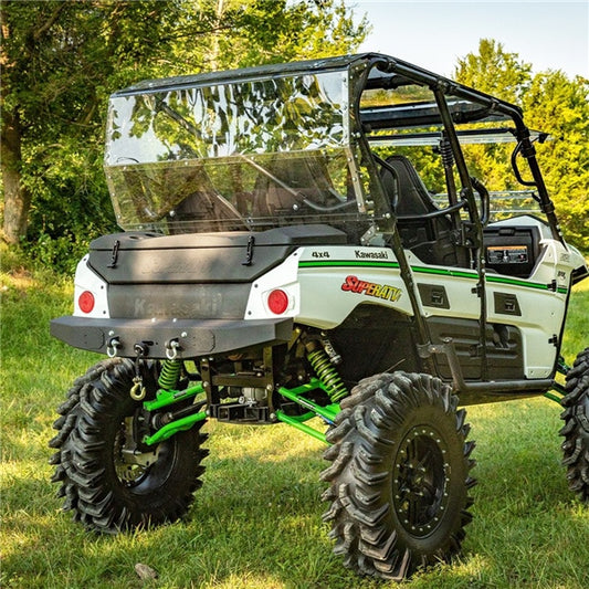 Super ATV Rear Bumper Winch Ready Front - Steel, Diamond texture - Fits Kawasaki-SuperATV-Elevate