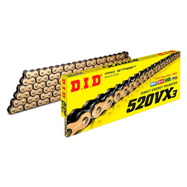 D.I.D Chain - 520VX3 Road & Off-Road X'ring Chain-504038-DID-Elevate