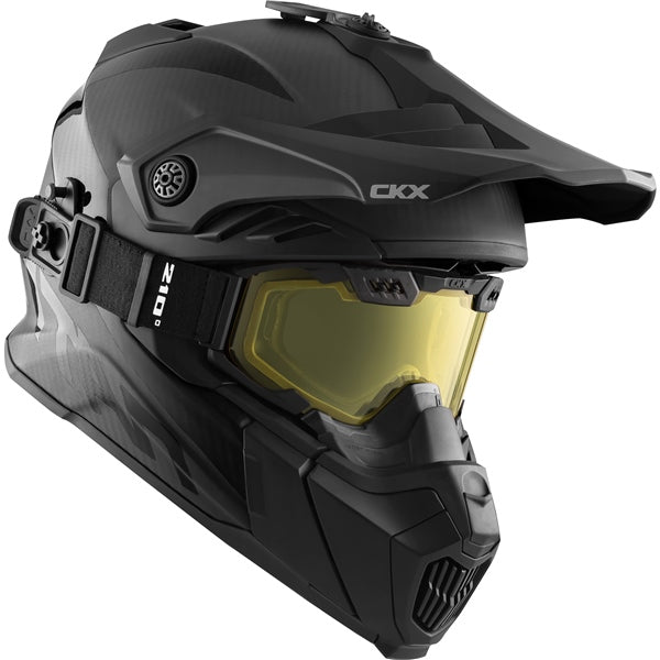 CKX Casque hors-piste Titan Air Flow, hiver solide - Lunettes 210° incluses