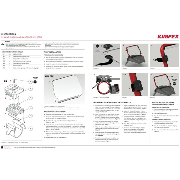 Kimpex X2 Series full winsdhield and clamp system - GP Fits Polaris-Kimpex-Elevate