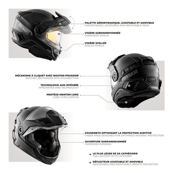 CKX Mission AMS Full Face Helmet Solid - Winter-CKX-Elevate