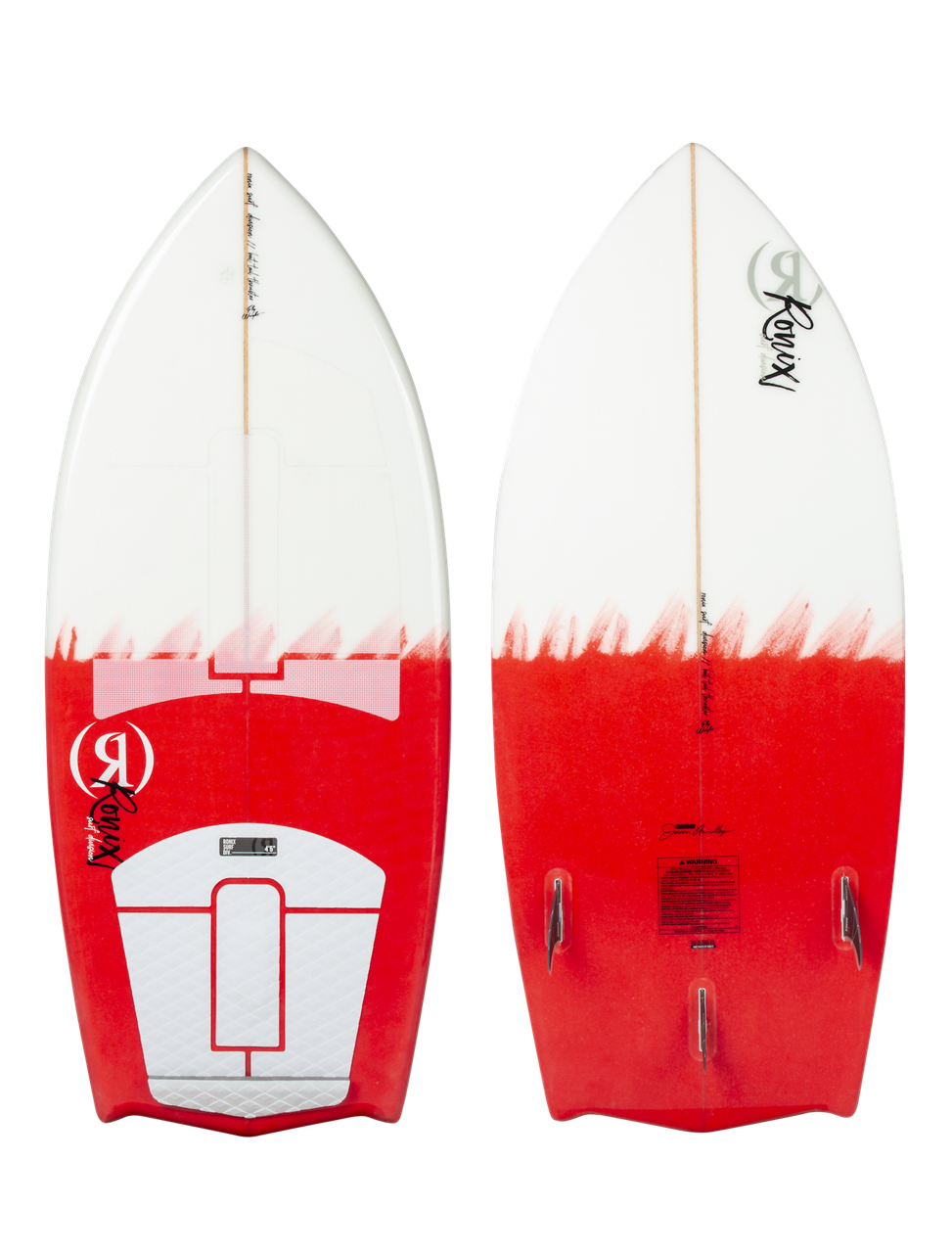Ronix Wakesurf Women's Flyweight - Bat Tail Thruster - Pink / White - 4'5 2021