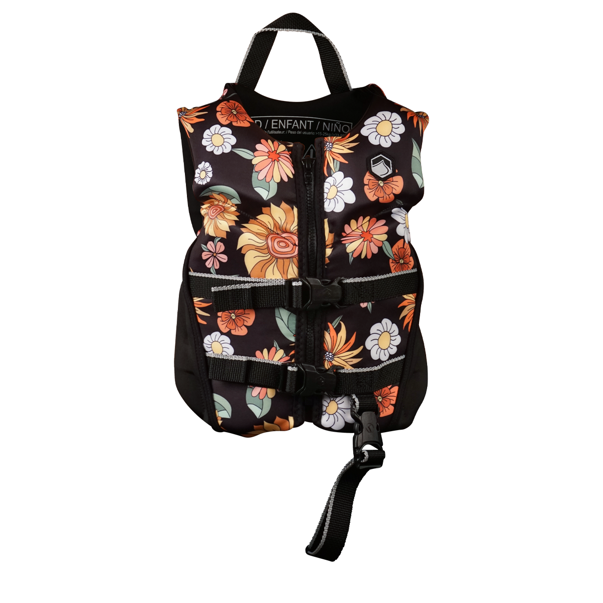 Liquid Force Dream Child Girl'S Vest Cga Black Flowers 33-55 Lbs