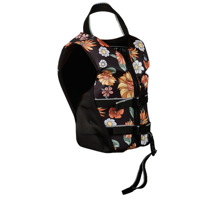 Liquid Force Dream Child Girl'S Vest Cga Black Flowers 33-55 Lbs