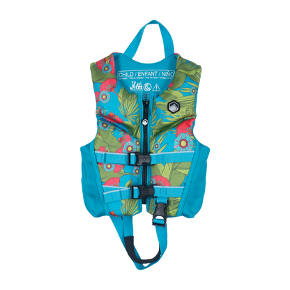 Liquid Force Dream Child Girl'S Vest Cga Black Flowers 33-55 Lbs