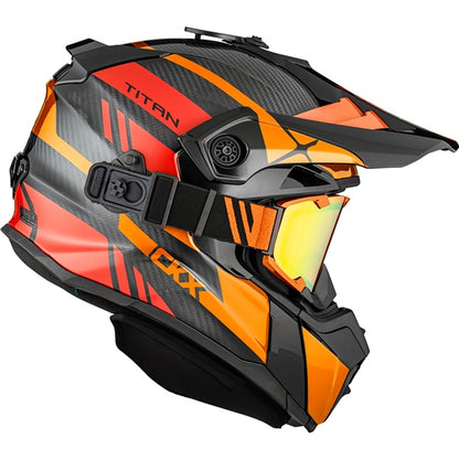 CKX Titan Original Carbon Helmet - Trail and Backcountry Trak - 210° Goggle Included