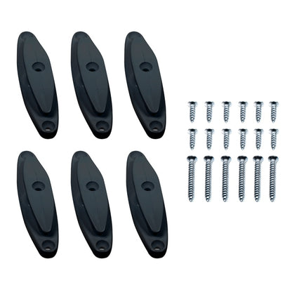 blk-fender-cleat-(6/pk)-c/w-3-ss-screws