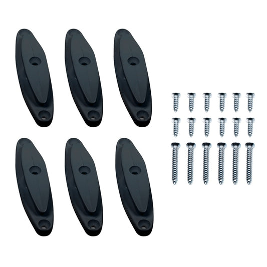 blk-fender-cleat-(6/pk)-c/w-3-ss-screws