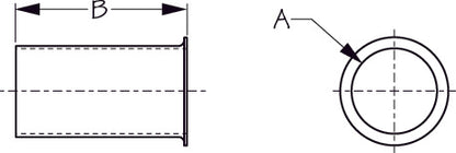 drain-tube-brass-1"x-2-7/8"