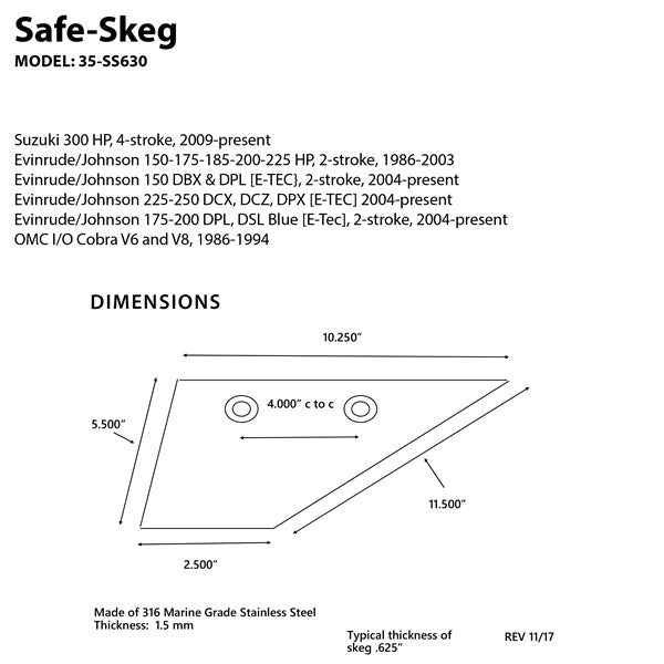 safe-skeg-evin/john-150,-175-(86-03)