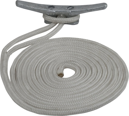 dble-braided-nyl-dock-line-1/2"x15--wh