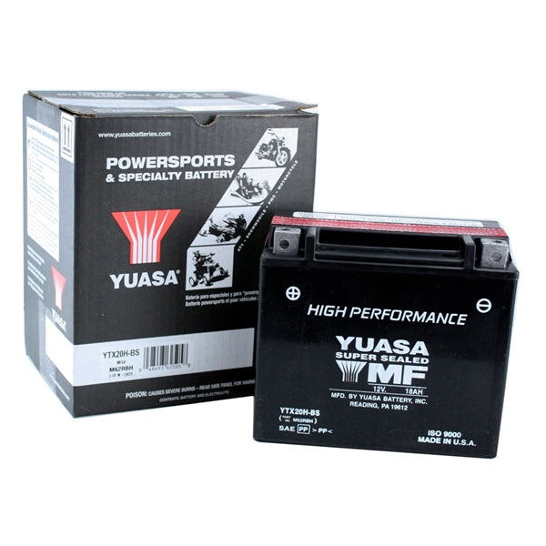 Batterie Yuasa sans entretien AGM haute performance YTX20H-BS