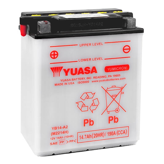 Yuasa High Performance Conventional (AGM) Batteries YB14-A2