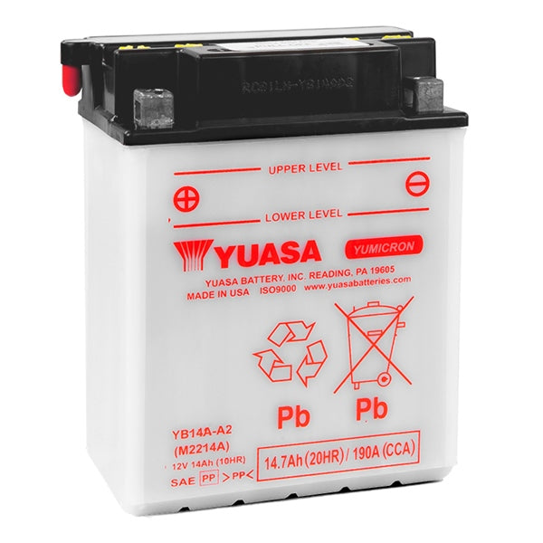 Batteries conventionnelles haute performance (AGM) Yuasa YB14A-A2