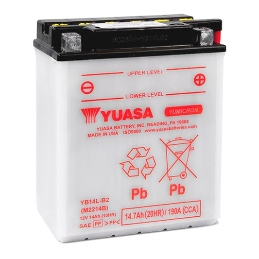 Yuasa High Performance Conventional (AGM) Batteries YB14L-B2