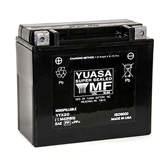 Batterie Yuasa sans entretien AGM activée en usine YTX20