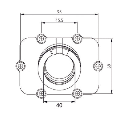 Kimpex Carburetor Adapter Mounting Flange Fits Ski-doo-Kimpex-Elevate