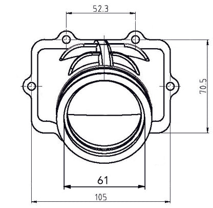 Kimpex Carburetor Adapter Mounting Flange Fits Ski-doo-Kimpex-Elevate