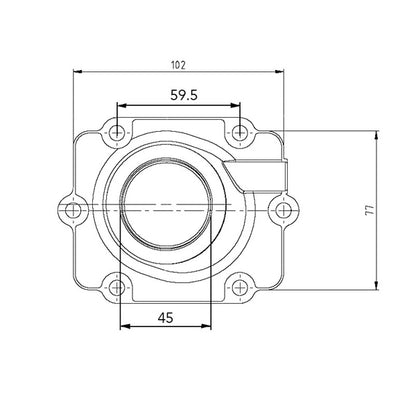 Kimpex Carburetor Adapter Mounting Flange Fits Polaris-Kimpex-Elevate
