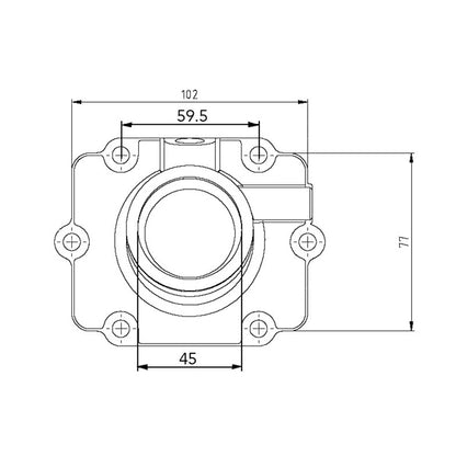Kimpex Carburetor Adapter Mounting Flange Fits Polaris-Kimpex-Elevate
