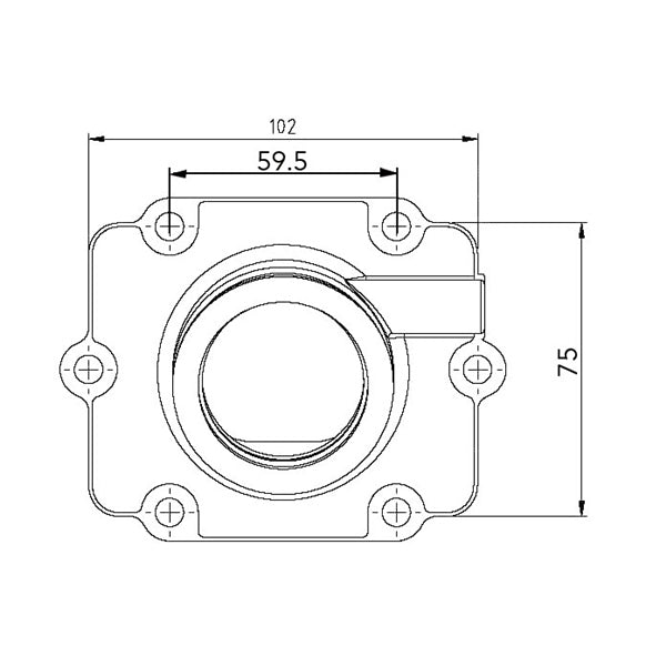 Kimpex Carburetor Adapter Mounting Flange Fits Polaris-Kimpex-Elevate