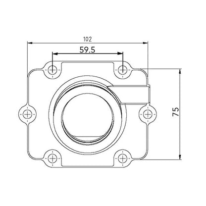 Kimpex Carburetor Adapter Mounting Flange Fits Polaris-Kimpex-Elevate