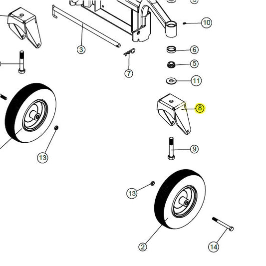 Bercomac Wheel Fork for Vantage Snowblower