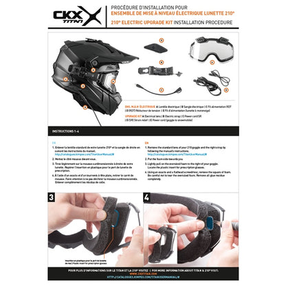 CKX Electric 210° Goggles Lens with Adjustable Ventilation & Accessories