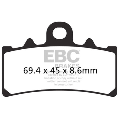 Plaquette de frein EBC EPFA Series Road Race Métal fritté - Avant gauche