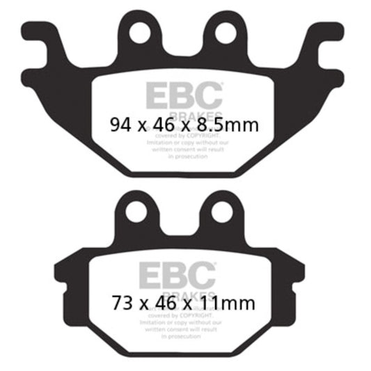 Plaquette de frein EBC V-Pad semi-métallique - Avant gauche, Avant droite